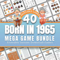 60th Birthday Party Game Bundle | Born in 1965 Games | 40+ Fun Printable Games & Trivia | Adult Party Activities | 60th Celebration Fun
