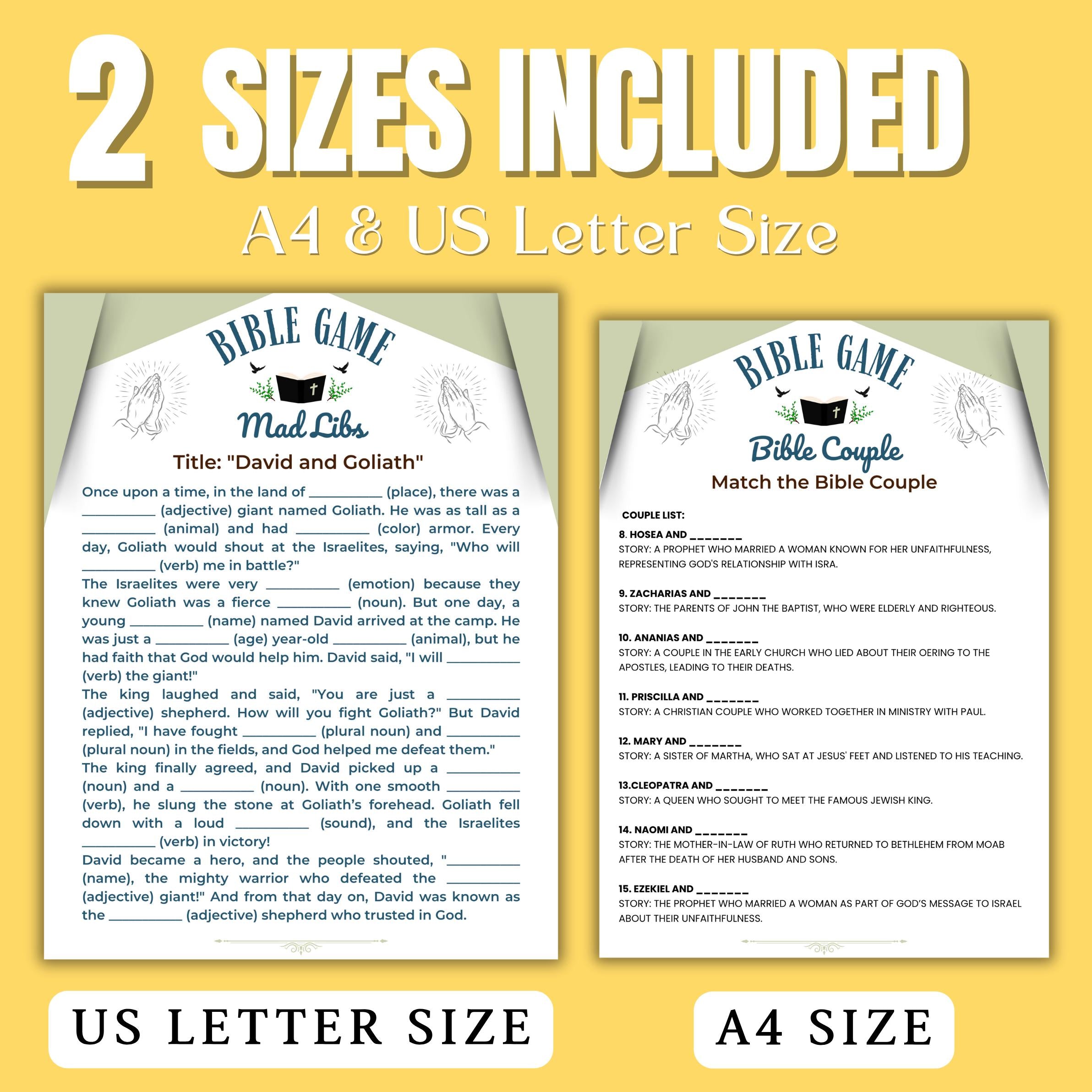 Bible Games Mega Bundle 65+ Printable Christian Games for Kids & Adults | 190+ Pages | Church, Youth Group, Sunday School, Family Game Night