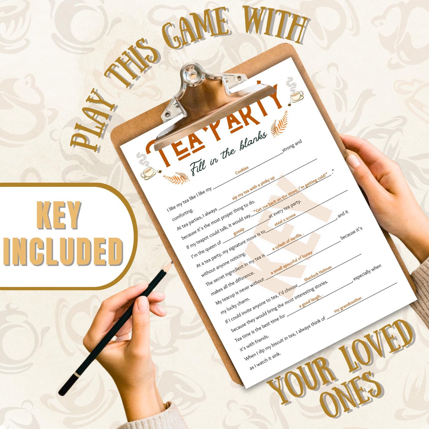 Tea Party Games Bundle | 40+ Fun Printable Activities for Bridal Shower, Baby Shower, Birthday, Mother's Day & Kids Party | Office Party Fun