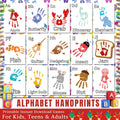 Alphabet Handprint Art Bundle, Handprint Alphabet Book Template, Preschool & Kindergarten Craft, Pre-K Letter Activity, Classroom Art Fun