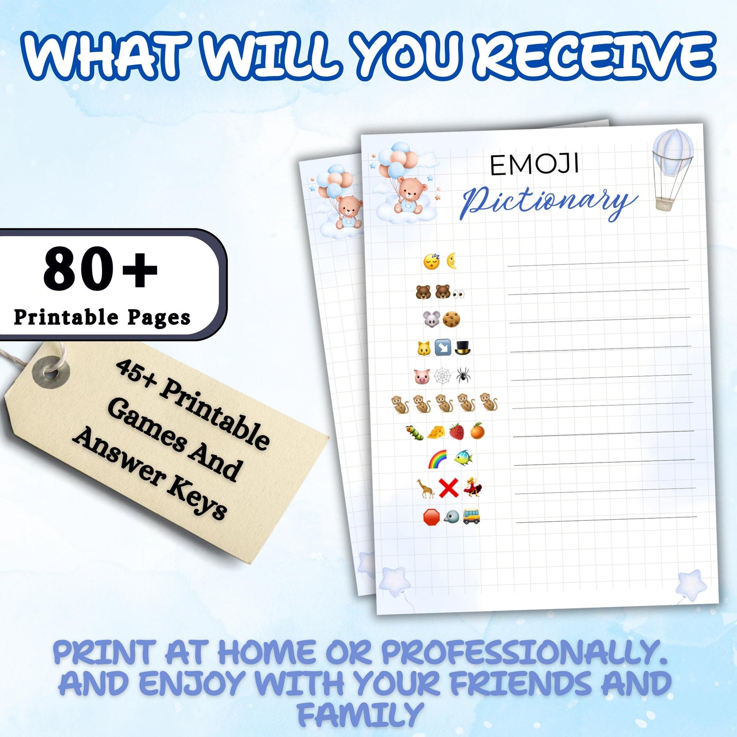 Baby Shower Games Bundle Printable | 45+ Fun Baby Shower Activities | Boy Girl Gender Neutral | Instant Download PDF + Bonus Alphabet
