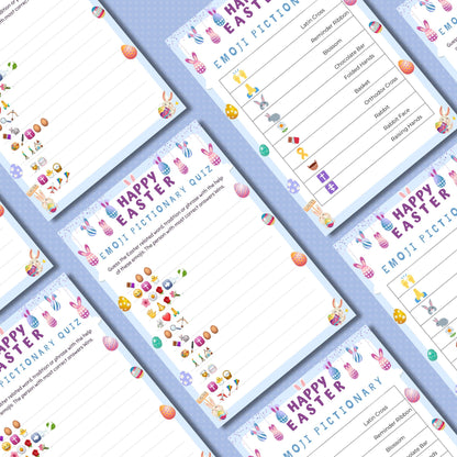 Easter Emoji Quiz | Fun Easter Pictionary Game | Printable Easter Party Game for Kids & Adults, Easter Trivia Activity, Instant Download PDF