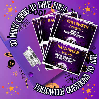Halloween Haunt Questions Game | 64+ Spooky Trivia Cards | Fun Printable Game for Parties & Family Gatherings | Halloween Party Essentials