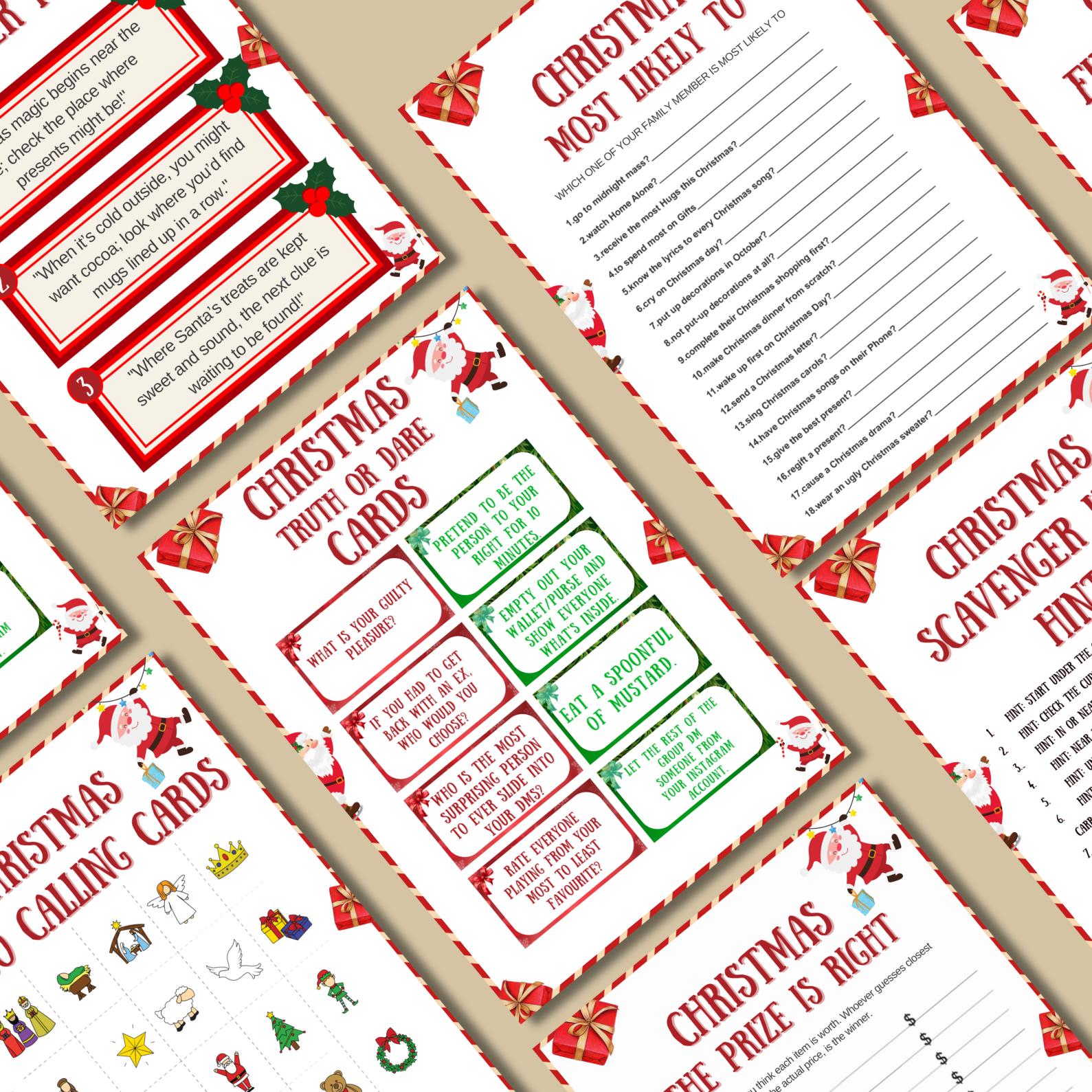 80+ Christmas Games Mega Bundle, 250+ Printable Christmas Party Game Pages, Games For Kids & Adults, Festive Family Games, Office Fun Games