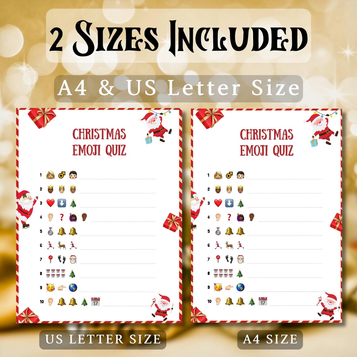 Christmas Game Bundle PLR MRR | 80+ Printable Holiday Games for All Ages | Charades, Emoji Quiz, Song Dares | 250+ Pages Download PDF