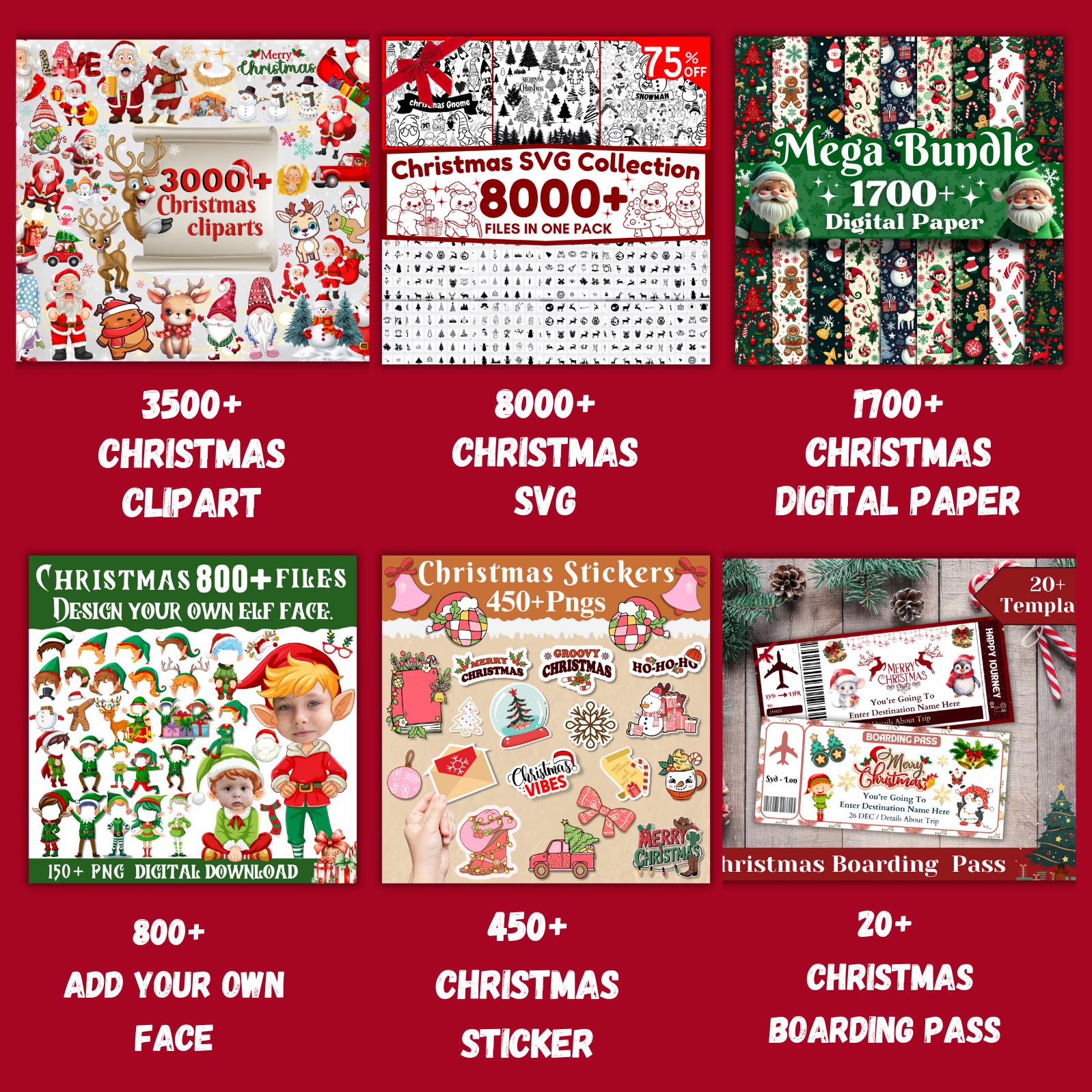 20000+ Mega Christmas Sublimation Bundle, Christmas Png, Christmas Svg, Christmas Digital Paper, Christmas Ornaments, 20000+Christmas Assets
