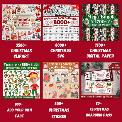 20000+ Mega Christmas Sublimation Bundle, Christmas Png, Christmas Svg, Christmas Digital Paper, Christmas Ornaments, 20000+Christmas Assets