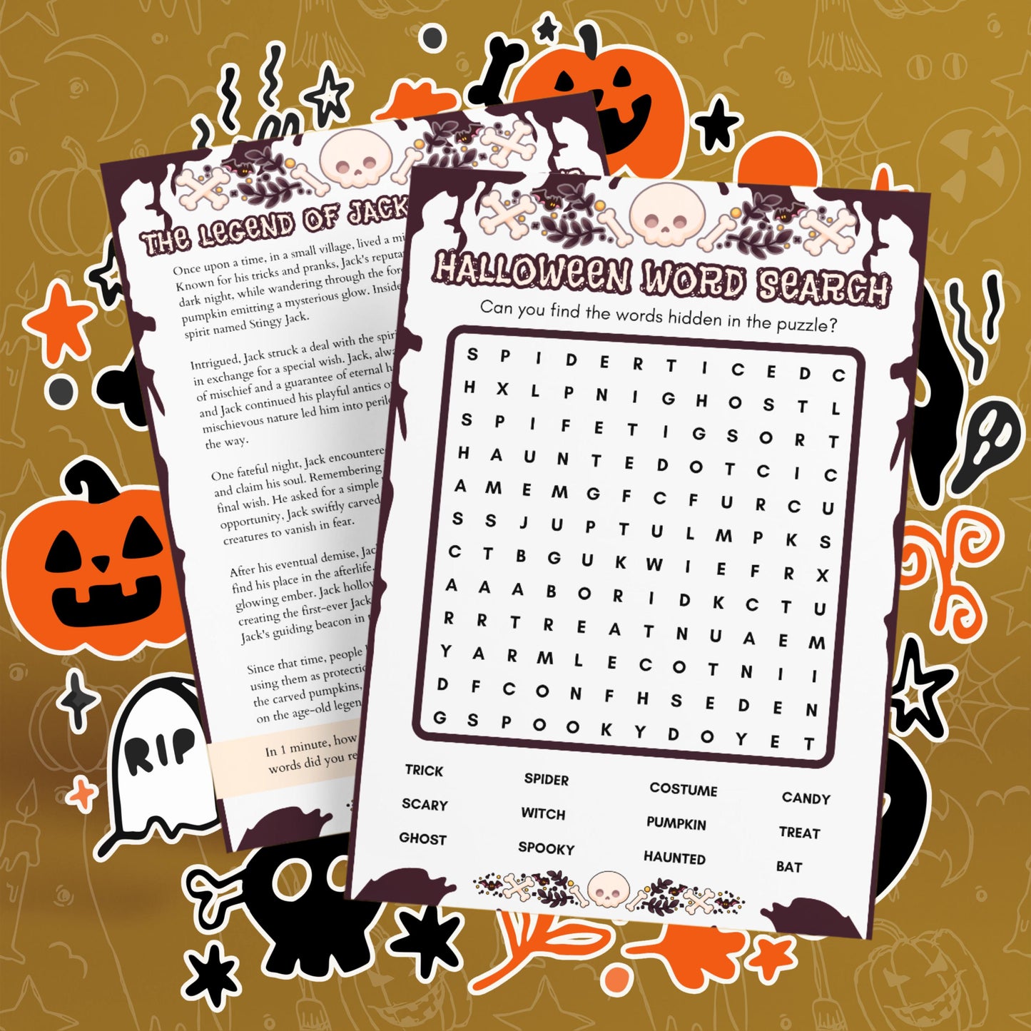 80+ Halloween Printable Games Bundle | Fun Party Games for Kids, Teens & Adults | Halloween Activities, Classroom Games, Bingo, Puzzles