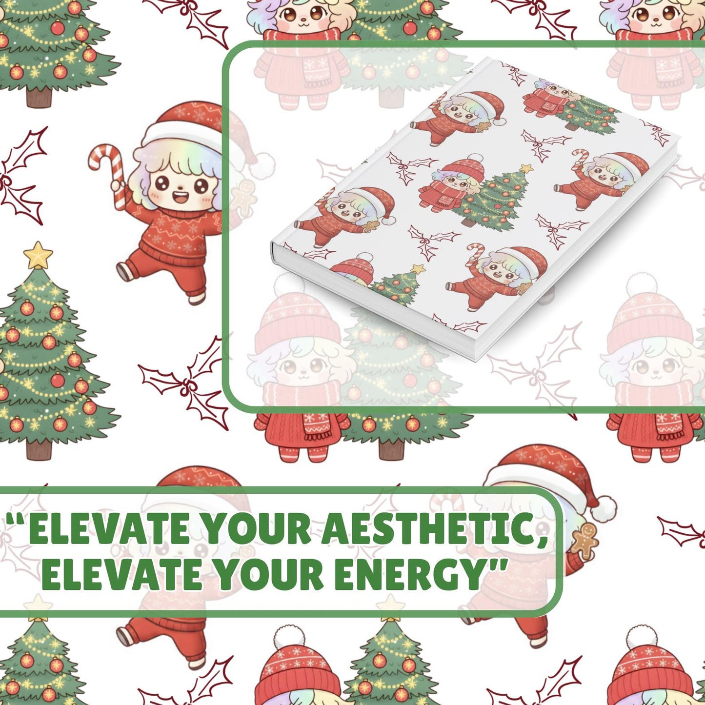 Kawaii Christmas Digital Paper Bundle – 50+ Seamless 12x12 Pastel Patterns, Cute Monster Printable Backgrounds for Scrapbook, Cards, Crafts