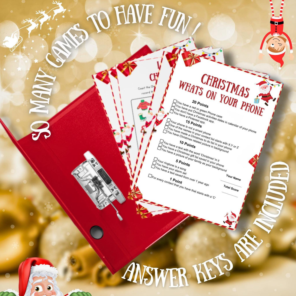 80+ Christmas Games Mega Bundle, 250+ Printable Christmas Party Game Pages, Games For Kids & Adults, Festive Family Games, Office Fun Games