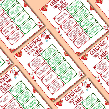 Christmas Truth Or Dare, Christmas holiday Party Game, Christmas Game For Kids & Adults, Printable Christmas Family Activity, Office Game