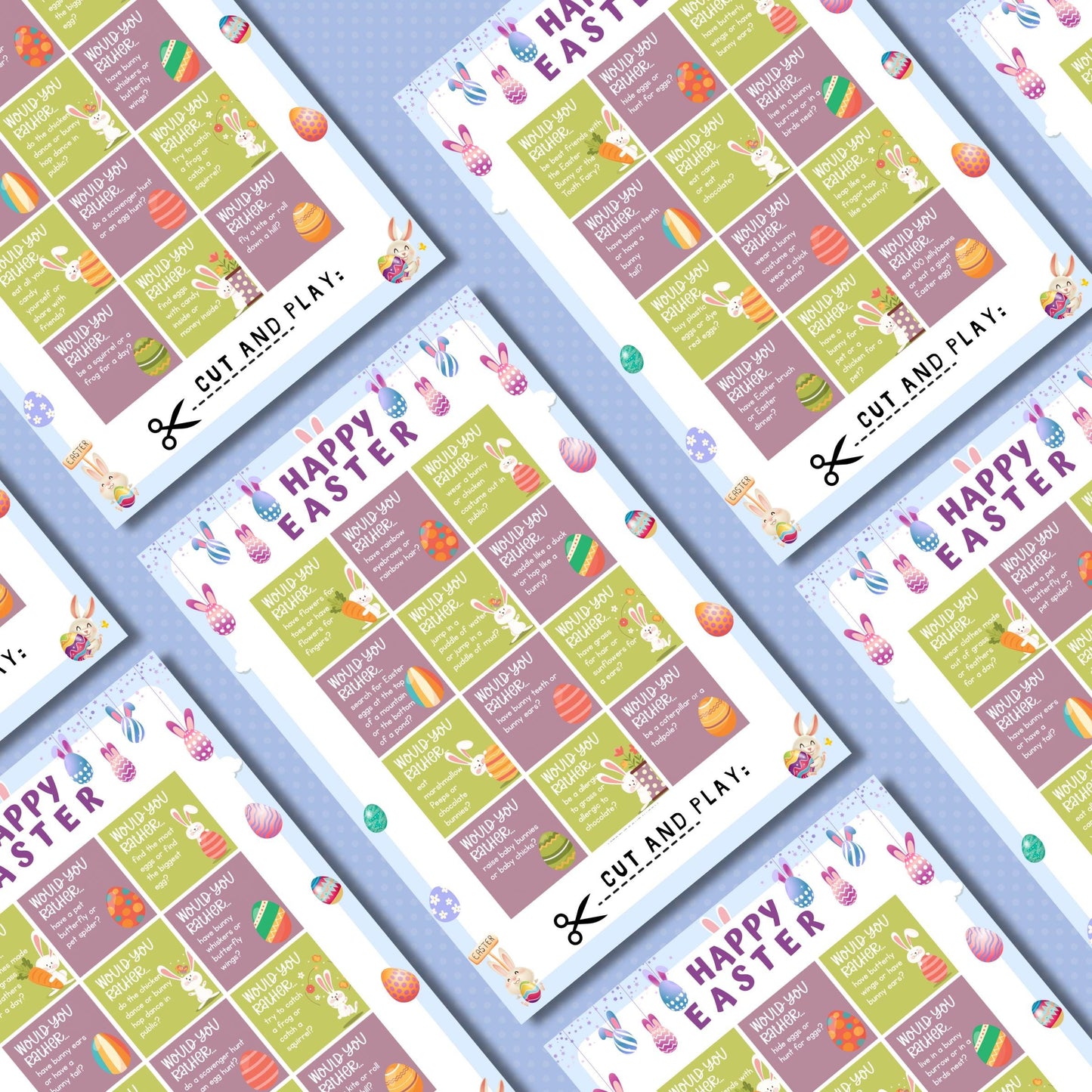 Easter Would You Rather Game | Fun Printable Easter Party Game | Kids & Adults Activity | Easter Family Game | Instant Download PDF