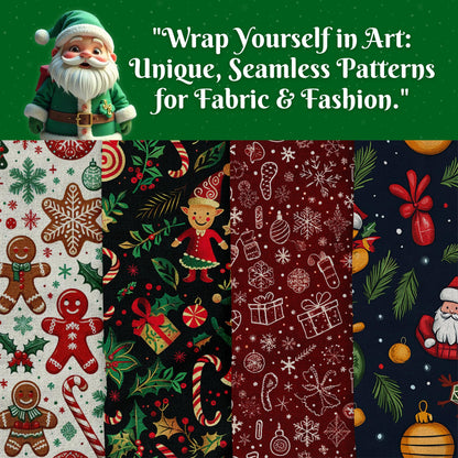 Christmas Digital Paper Bundle 800+ | PLR MRR License Included | Holiday Seamless Patterns for Crafts, Sublimation, Cards & More