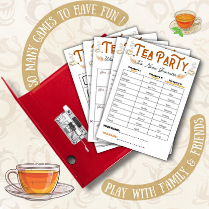 Tea Party Games Super Bundle | 40+ Printable Activities for Bridal Shower Garden Party Ladies Tea Office Events | Trivia Riddles Icebreakers