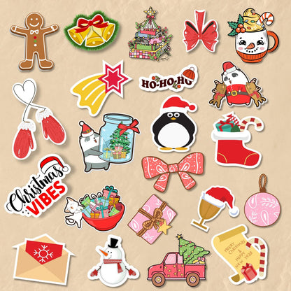 450+ Christmas Stickers PNG Bundle, Retro Christmas Printable Stickers PNG, Merry Christmas - Santa - Etc, Christmas Holiday Season PNG File