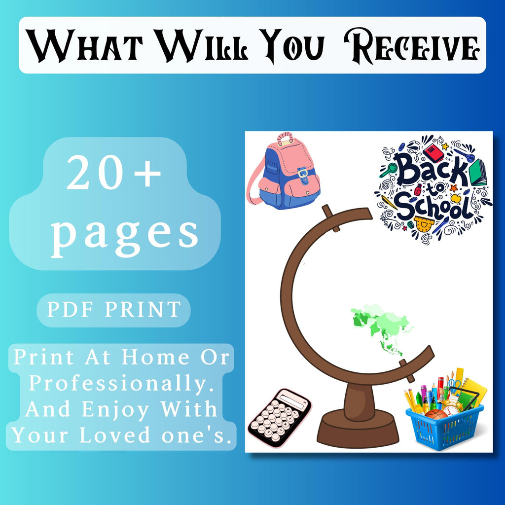 Back to School Handprint Craft Printable | First Day of School Activity | Classroom Bulletin Board Decor | Kids Art PDF | DIY Keepsake