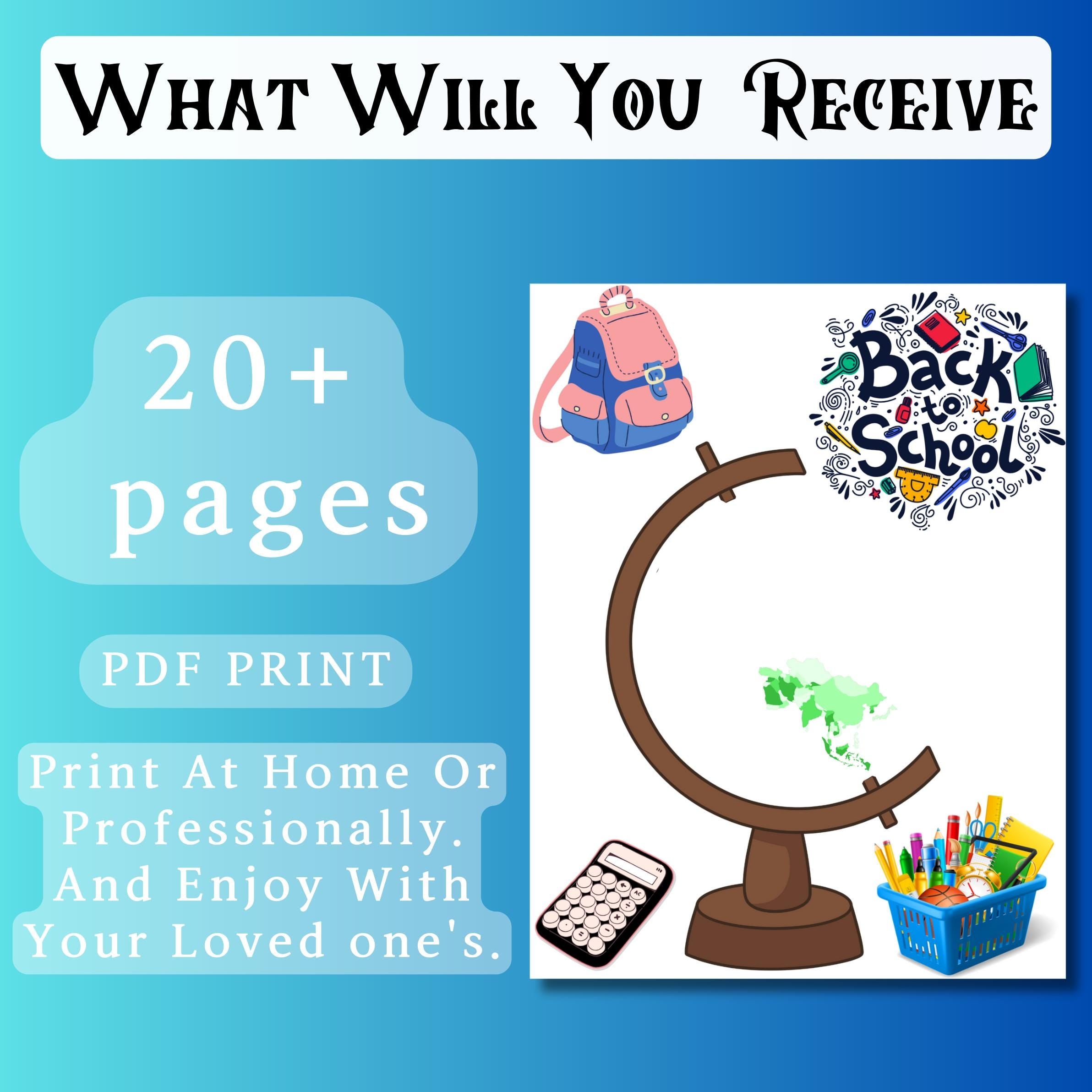 Back to School Handprint Craft Printable | First Day of School Activity | Classroom Bulletin Board Decor | Kids Art PDF | DIY Keepsake