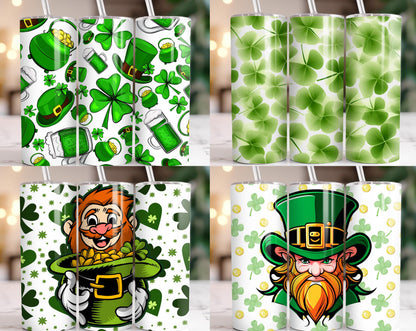 130+ St. Patrick’s Day Tumbler Wraps | Irish Sublimation Designs | Lucky Clover & Green Patterns | 20oz Tumbler PNG | Digital Download