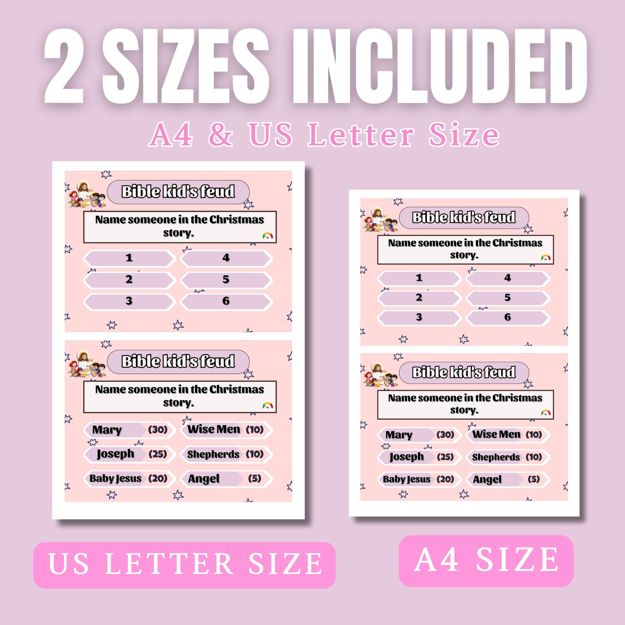 Bible Family Feud Game for Kids – 300+ Printable Cards | Christian Trivia Party Game | Sunday School Activity | Easy to Hard Levels