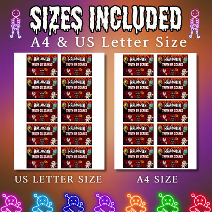 Halloween Truth or Scare Game | Spooky Fun with Printable Truths & Scare | Perfect Party Game for Kids,  Adults | Halloween Party Essentials