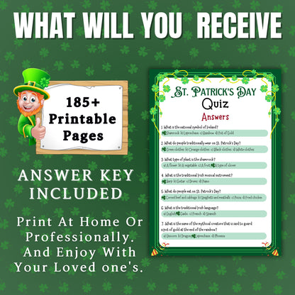 St. Patrick's Day 60+ Game MEGA BUNDLE, Fun St. Patrick's Day Party Games for Adults & Seniors, St. Paddy's Day Activities, St. Pat's Games