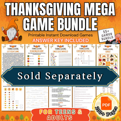 Thanksgiving Left Right Game, Thanksgiving Games, Friendsgiving Games, Thanksgiving Party Game, Pass The Present, Pass The Gift Game, Pdf