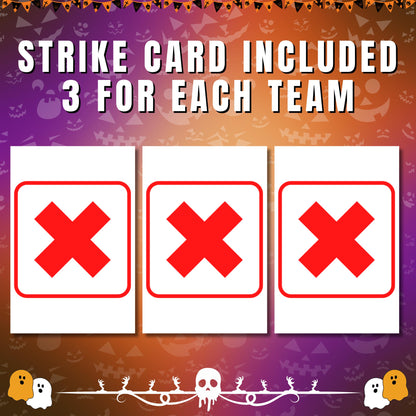 Halloween Family Feud, Printable Family Feud, Fun Feud Game, Group Game, Family Game Night, Party Activity, Friendly Feud for Kids & Adults