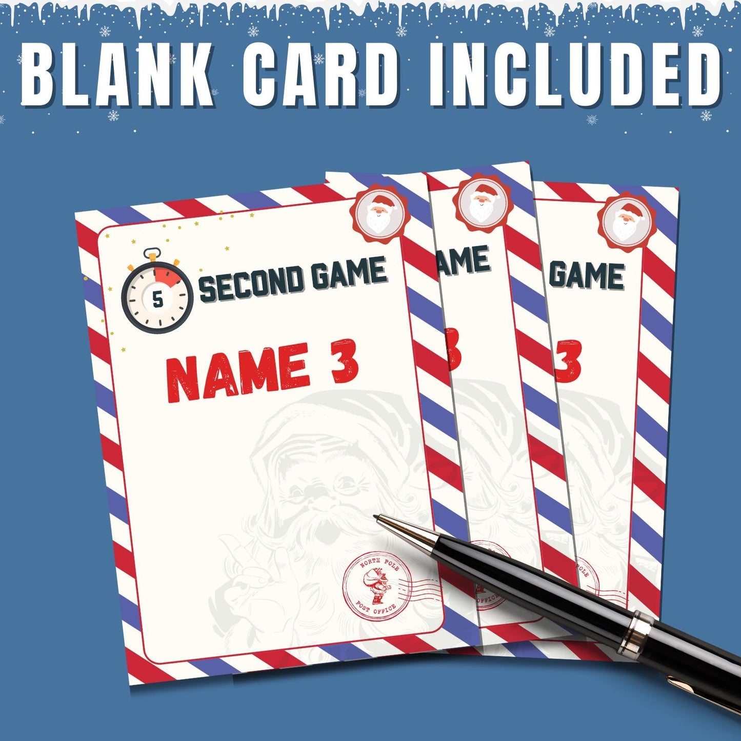 Christmas 5 Sec Game, Christmas Activity For Kids & Adults, Fun Christmas Party And Office Game, Printable Christmas Game, Xmas Card Games