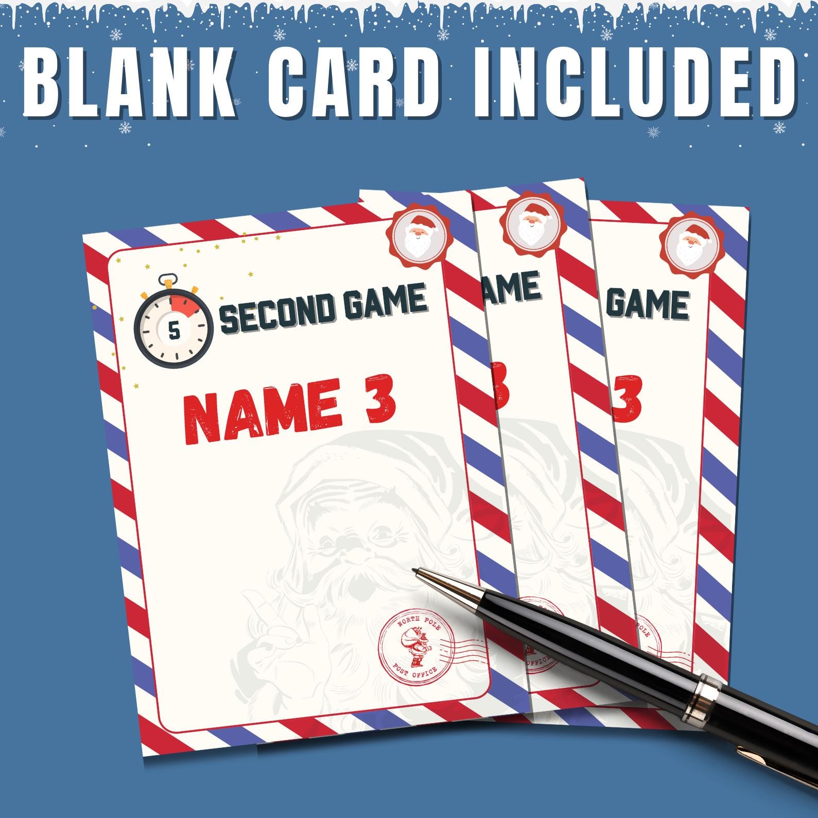 Christmas 5 Sec Game, Christmas Activity For Kids & Adults, Fun Christmas Party And Office Game, Printable Christmas Game, Xmas Card Games