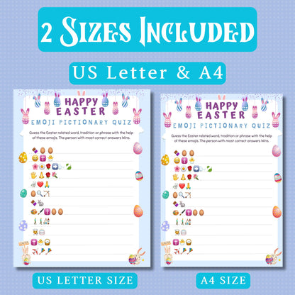 Easter Emoji Quiz | Fun Easter Pictionary Game | Printable Easter Party Game for Kids & Adults, Easter Trivia Activity, Instant Download PDF