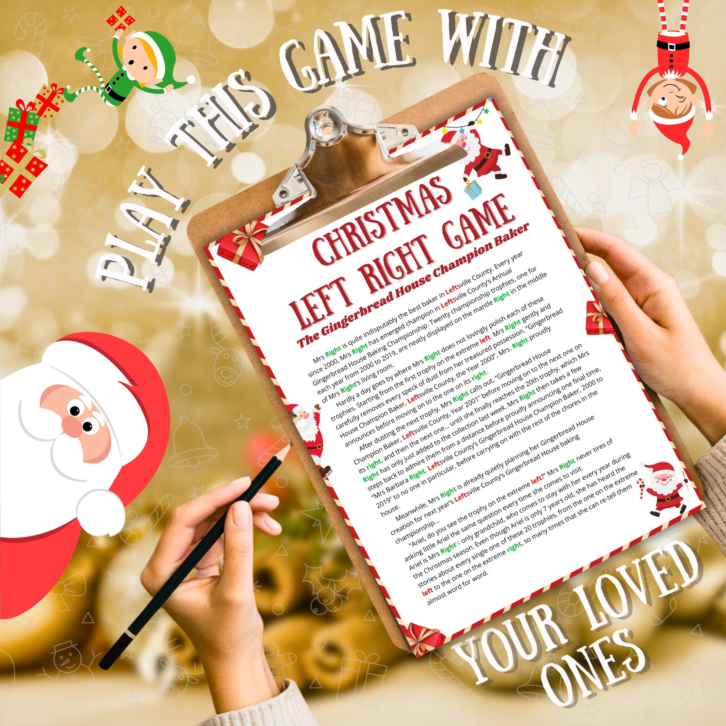 Christmas Left Right Game, Christmas Games, Xmas Games, Christmas Party Game, Pass The Present, Pass The Gift Game, Adults & kids Games, Pdf