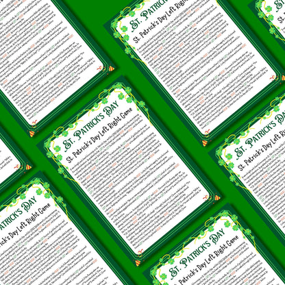 St. Patrick's Day Left Right Game | Fun Pass the Present Game | Irish Party Activity for Kids & Adults | Lucky Shamrock Game | Printable PDF