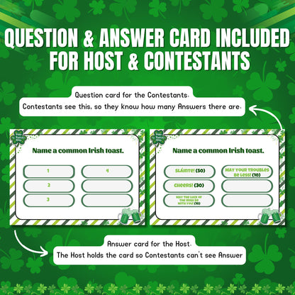 St. Patrick’s Day Family Feud Game, St. Patrick’s Day Trivia Feud, St. Paddy’s Day Party Game, St. Patty’s Day Feud, St. Patrick's Day Game
