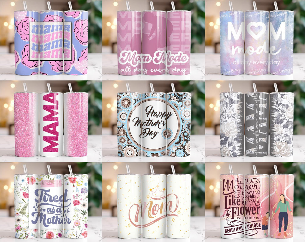 200+ Mama Tumbler Wrap Bundle | 20oz Skinny Sublimation PNGs | Funny Mom Life Quotes, Boho Retro Designs, Mother's Day Gift Wraps, Gift Idea