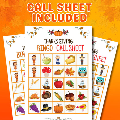Thanksgiving Bingo, 13 Thanksgiving Bingo Cards, Thanksgiving Activity Party Games, Thanksgiving Activity, Fall Games, Instant Download Pdf