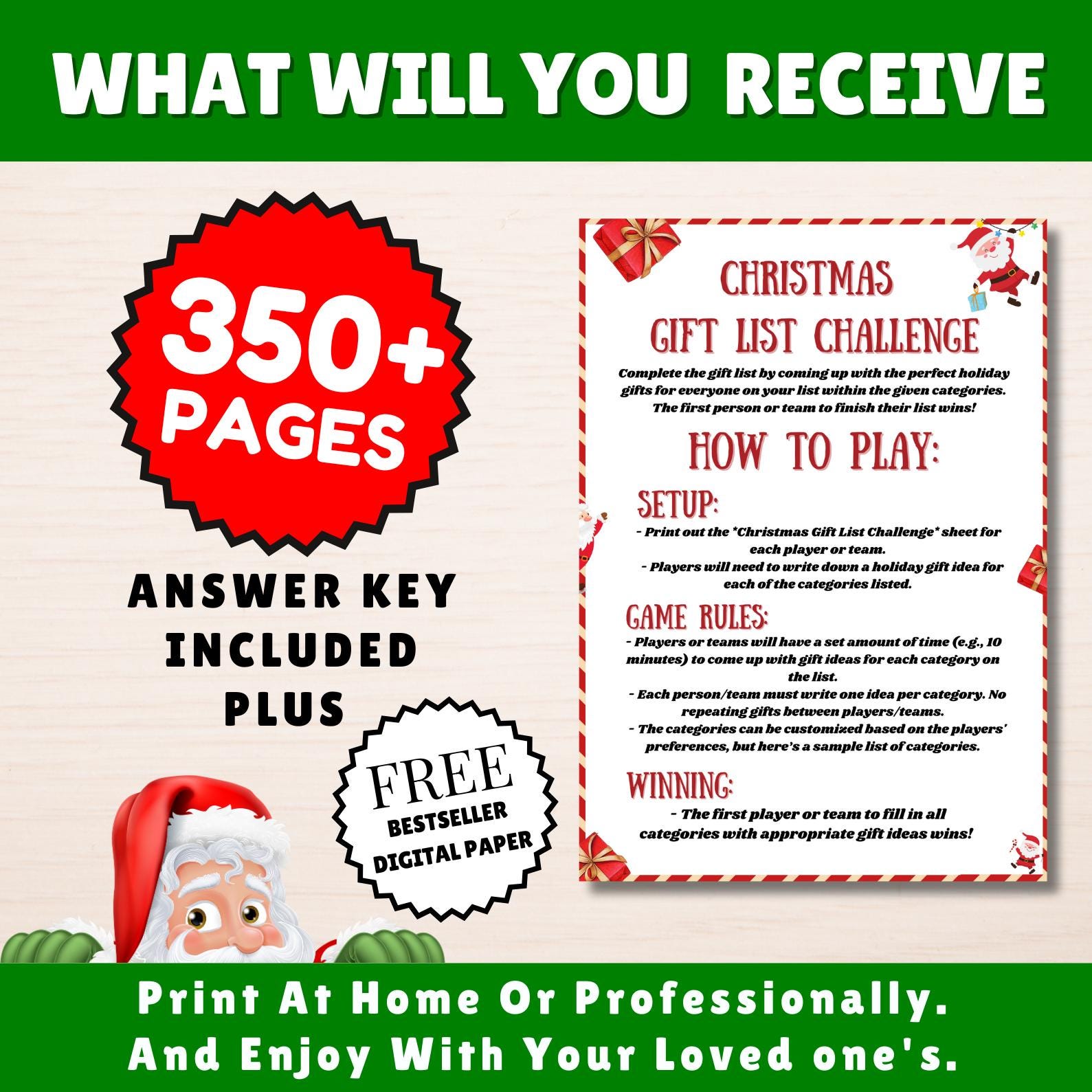 120+ Christmas Games Bundle, Christmas Party Games, School Christmas Game, Christmas Games Printable, Office Christmas,Family Christmas Game