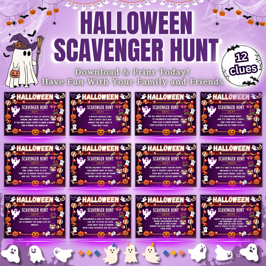 8-in-1 Halloween Games Bundle | Printable Party Fun for All Ages | All in One Halloween Game Bundle for Family Activities and Party