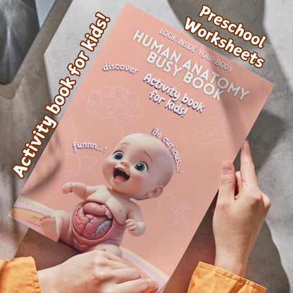 Human Anatomy Busy Book Printable | Preschool Worksheets & Toddler Activities | Homeschool Curriculum and Early Learning Anatomy Resources