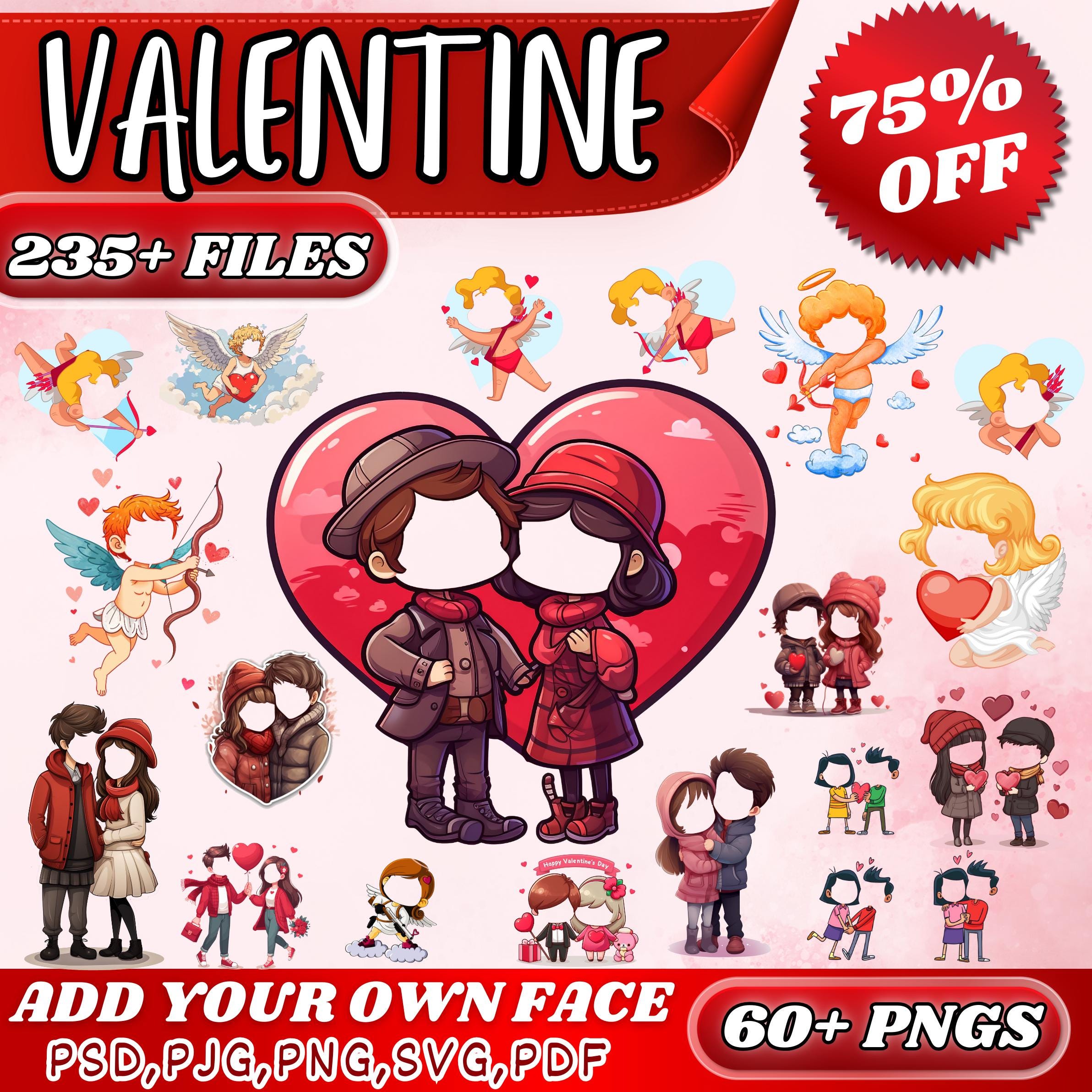 60+ Valentine Add Your Own Photo Face, DIY Elf Yourself PNG Bundle, Elf Face Blank, Valentine Craft for Kids, Val Decor Craft, Perfect Fun