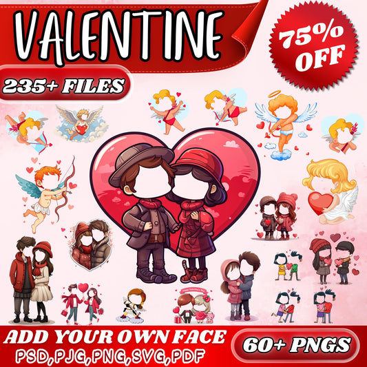 60+ Valentine Add Your Own Photo Face, DIY Elf Yourself PNG Bundle, Elf Face Blank, Valentine Craft for Kids, Val Decor Craft, Perfect Fun