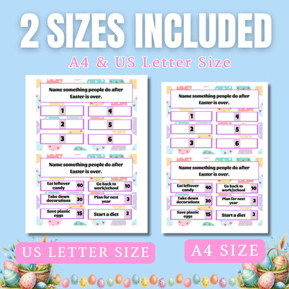 Easter Family Feud Game | Fun Easter Trivia for Kids & Adults | Printable Easter Party Game | Holiday Game Night | Easter Team Challenge