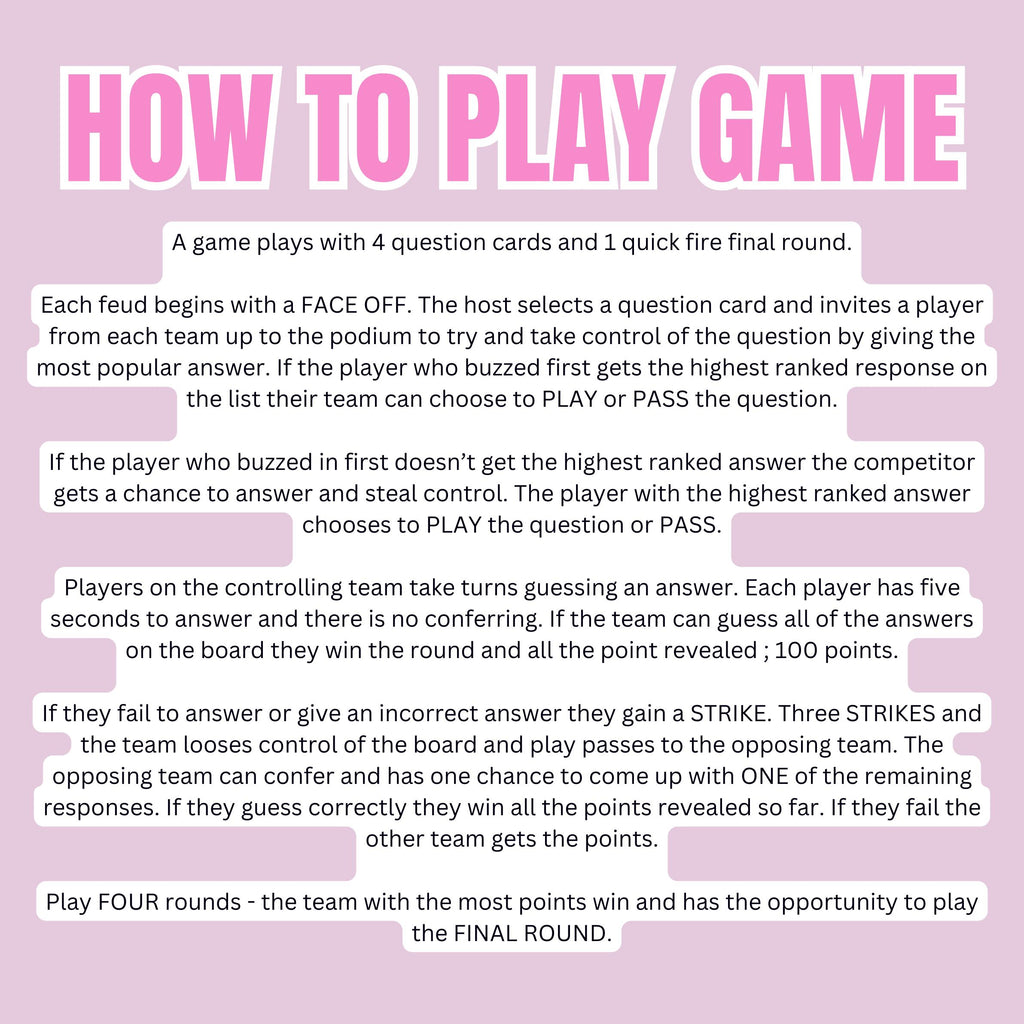 Bible Family Feud Game for Kids – Medium Level Printable Bible Trivia | 100+ Cards for Sunday School, Homeschool | Church | A4 & US Sizes