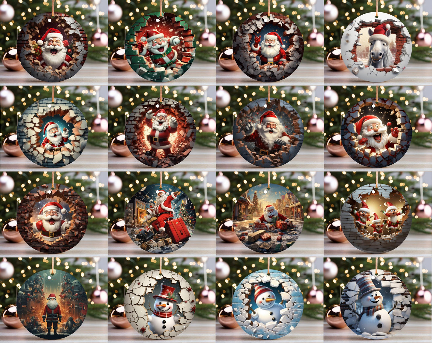 240+ Cartoon Christmas Ornament Bundle, PNG Sublimation, Christmas Decor Accents Bundle, Christmas Ornaments, Christmas PNG Digital Download