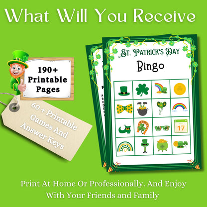 St. Patrick's Day Games Bundle | 60+ Printable Games for Kids & Adults | St. Patrick's Day Classroom Fun, Leprechaun Games, Party Activities