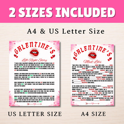 Galentines Day Games Printable Adult Galentine's Day Party Bundle Ladies Night Game Ideas Girls Night In Games Bundle Red Galentine Day
