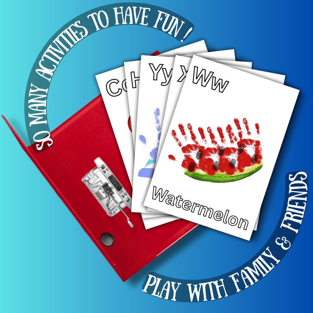 Alphabet Handprint Art Bundle, Handprint Alphabet Book Template, Preschool & Kindergarten Craft, Pre-K Letter Activity, Classroom Art Fun