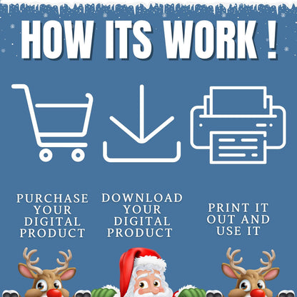 Indoor Christmas Treasure Hunt, Xmas Scavenger Hunt, Christmas Activity For Kids & Adults, Puzzle For Christmas Gift, Game For Older Kids