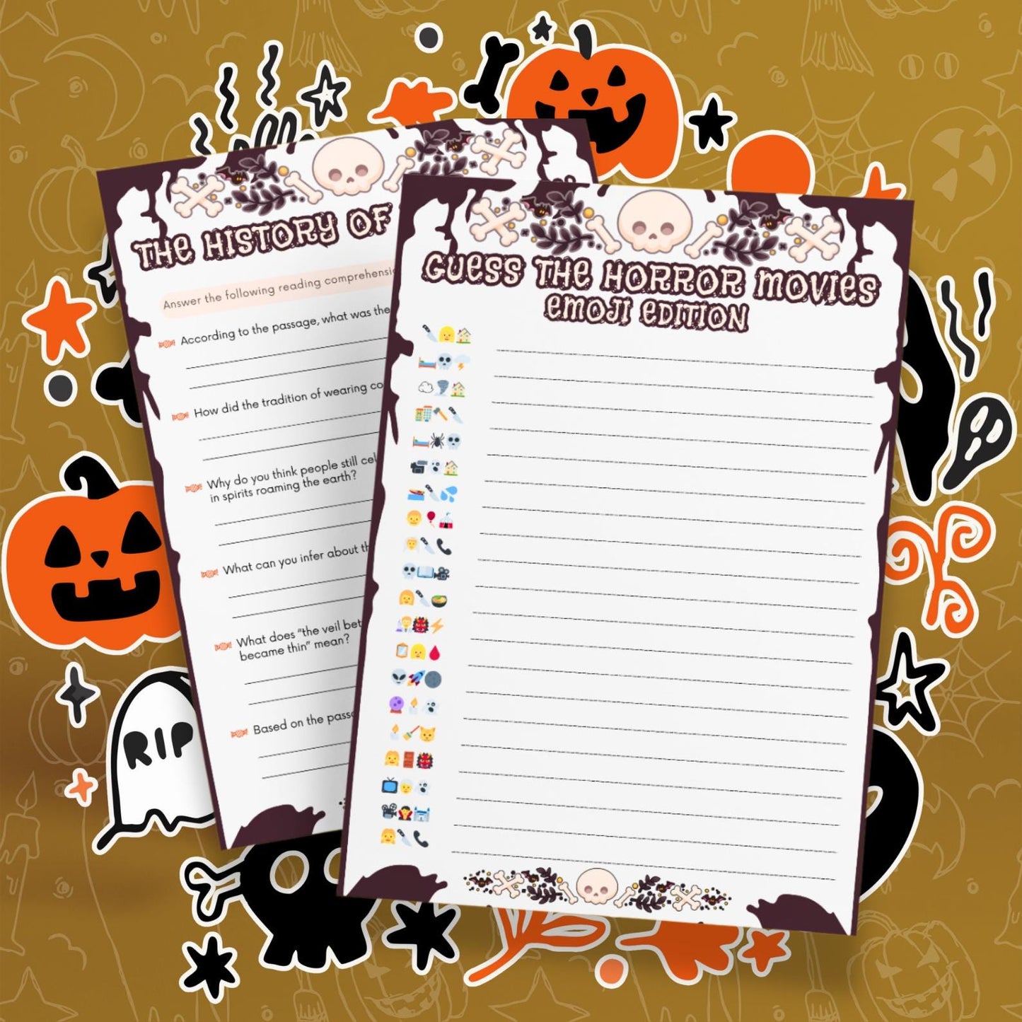 120+ Halloween Games Mega Bundle For Adults Teens & Kids | Halloween Printable Party Games | Halloween Family and Classroom Activities