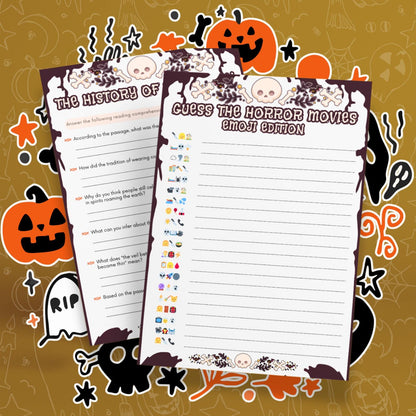 120+ Halloween Games Mega Bundle For Adults Teens & Kids | Halloween Printable Party Games | Halloween Family and Classroom Activities