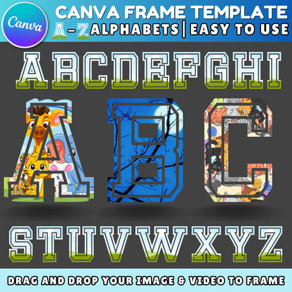 Doodle Alphabet Canva Template | Transparent Hand-Drawn Letters | Editable Font Design | Digital Collage & Printables | Instant Download